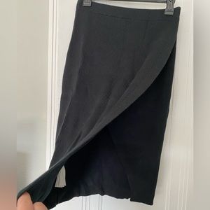 A&F Knit Ribbed Midi Skirt